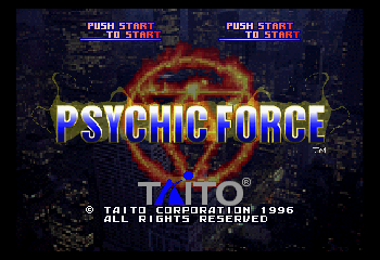 Psychic Force Title Screen